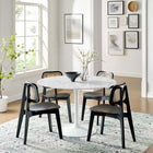 Modway Lippa 48" Round Faux Marble Dining Table