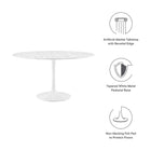 Modway Lippa 54" Round Faux Marble Dining Table