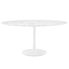 Modway Lippa 60" Round Faux Marble Dining Table  