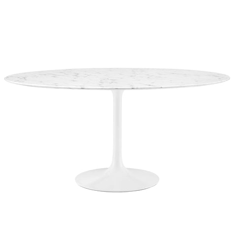 Modway Lippa 60" Round Faux Marble Dining Table  