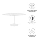 Modway Lippa 60" Round Faux Marble Dining Table