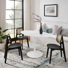 Modway Lippa 54" Oval Faux Marble Dining Table