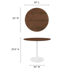 Modway Lippa 36" Round Wood Dining Table