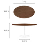 Modway Lippa 60" Oval Wood Dining Table