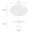 Modway Lippa 42" Oval Wood Coffee Table