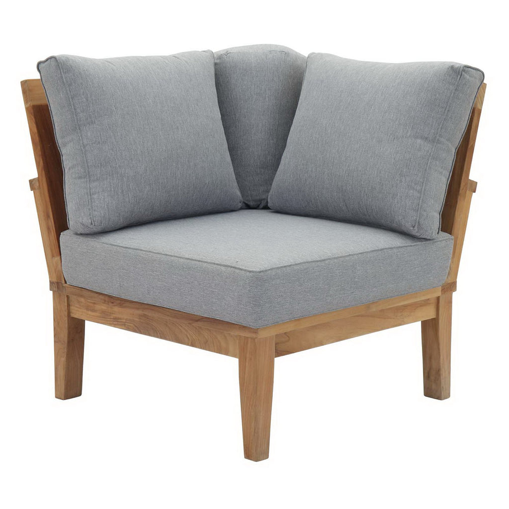 Modway Marina Outdoor Patio Teak Corner Sofa  