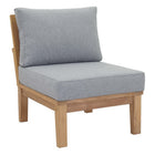 Modway Marina Armless Outdoor Patio Teak Sofa  