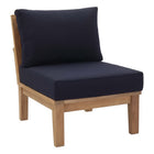 Modway Marina Armless Outdoor Patio Teak Sofa  
