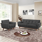 Modway Engage Armchair and Loveseat Set of 2