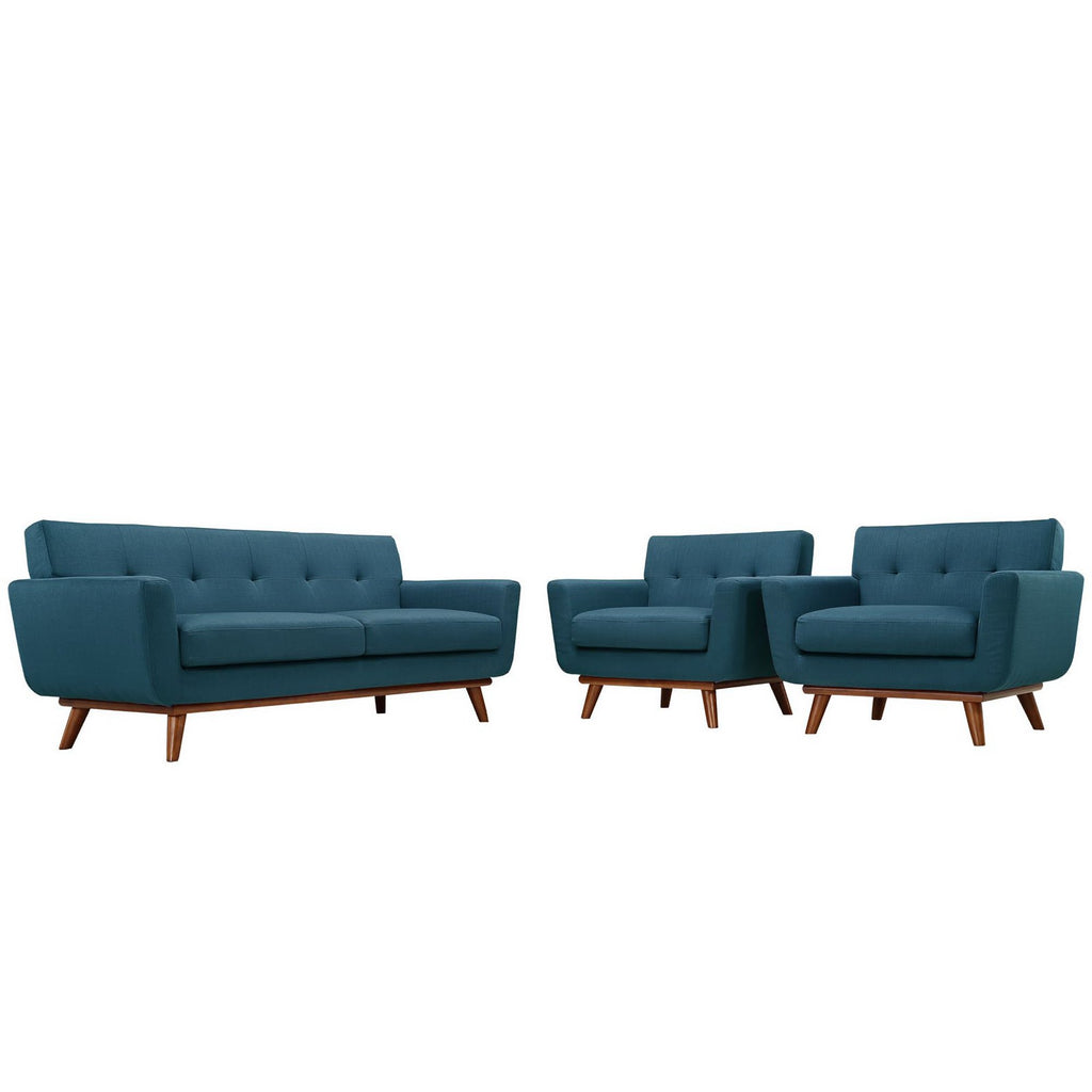 Modway Engage Armchairs and Loveseat Set of 3  