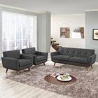 Modway Engage Armchairs and Loveseat Set of 3