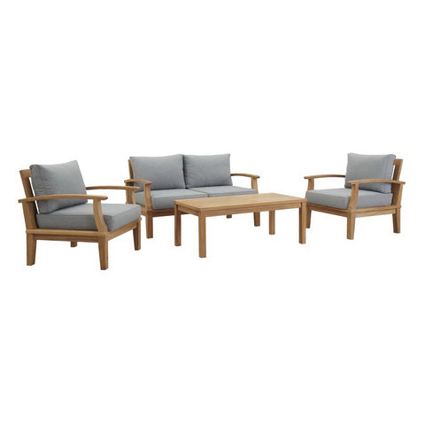 Modway Marina 4 Piece Outdoor Patio Teak Set EEI-1479