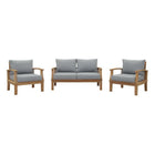 Modway Marina 3 Piece Outdoor Patio Teak Set EEI-1470