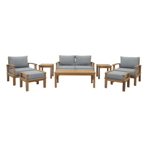 Modway Marina 8 Piece Outdoor Patio Teak Set EEI-1471