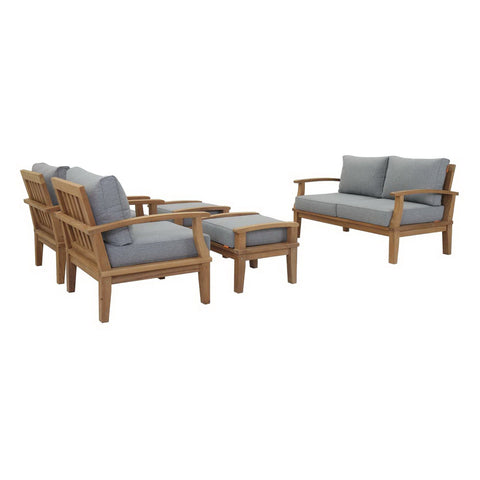 Modway Marina 5 Piece Outdoor Patio Teak Set EEI-1472