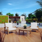 Modway Marina 3 Piece Outdoor Patio Teak Set EEI-1475