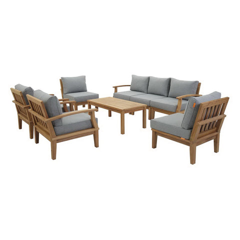 Modway Marina 8 Piece Outdoor Patio Teak Set EEI-1479