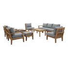 Modway Marina 10 Piece Outdoor Patio Teak Set EEI-1480