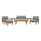 Modway Marina 7 Piece Outdoor Patio Teak Set EEI-1486