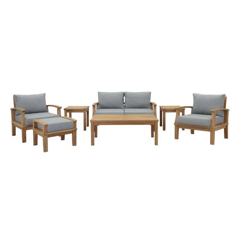 Modway Marina 7 Piece Outdoor Patio Teak Set EEI-1486