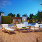 Modway Marina 7 Piece Outdoor Patio Teak Set EEI-1486