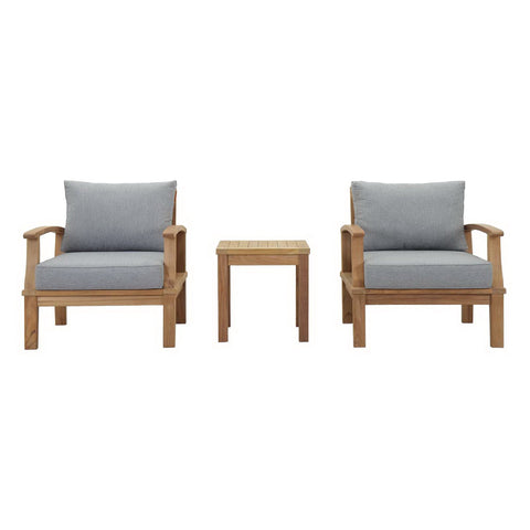 Modway Marina 3 Piece Outdoor Patio Teak Set EEI-1487