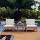 Modway Marina 3 Piece Outdoor Patio Teak Set EEI-1487
