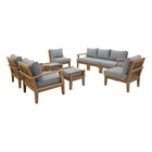 Modway Marina 9 Piece Outdoor Patio Teak Set  