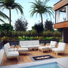 Modway Marina 9 Piece Outdoor Patio Teak Set