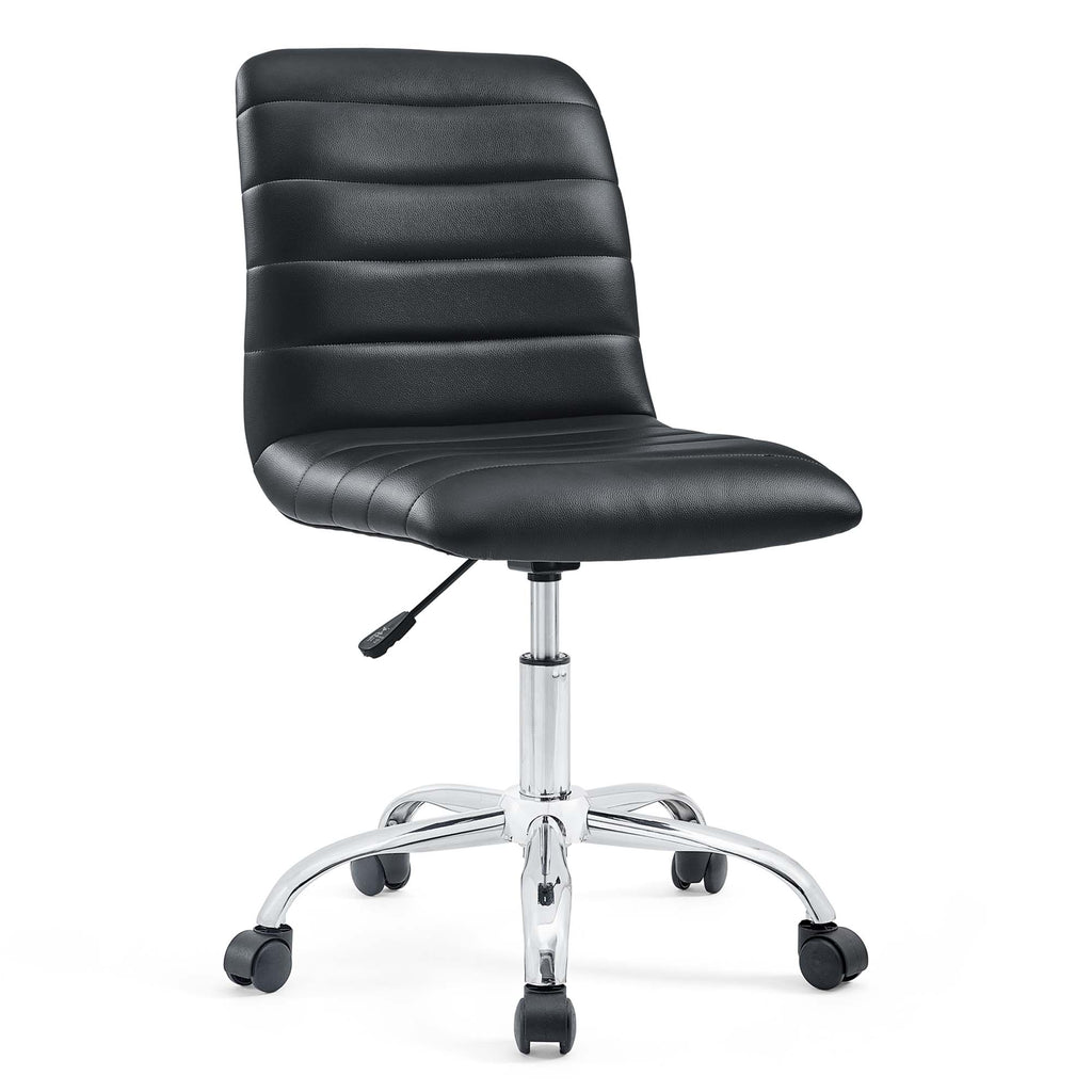 Modway Ripple Armless Mid Back Vinyl Office Chair  