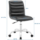 Modway Ripple Armless Mid Back Vinyl Office Chair