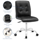 Modway Prim Armless Mid Back Office Chair
