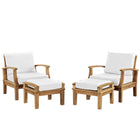 Modway Marina 4 Piece Outdoor Patio Teak Set EEI-1537