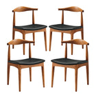 Modway Tracy Wood Dining Chairs Set of 4  