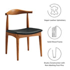 Modway Tracy Wood Dining Chairs Set of 4