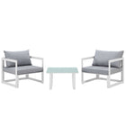 Modway Fortuna 3 Piece Outdoor Patio Sectional Sofa Set  