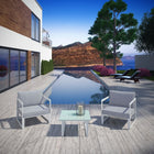 Modway Fortuna 3 Piece Outdoor Patio Sectional Sofa Set
