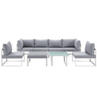 Modway Fortuna 8 Piece Outdoor Patio Sectional Sofa Set  
