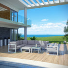 Modway Fortuna 9 Piece Outdoor Patio Sectional Sofa Set