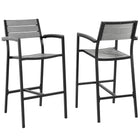 Modway Maine Outdoor Patio Bar Stool Set of 2  