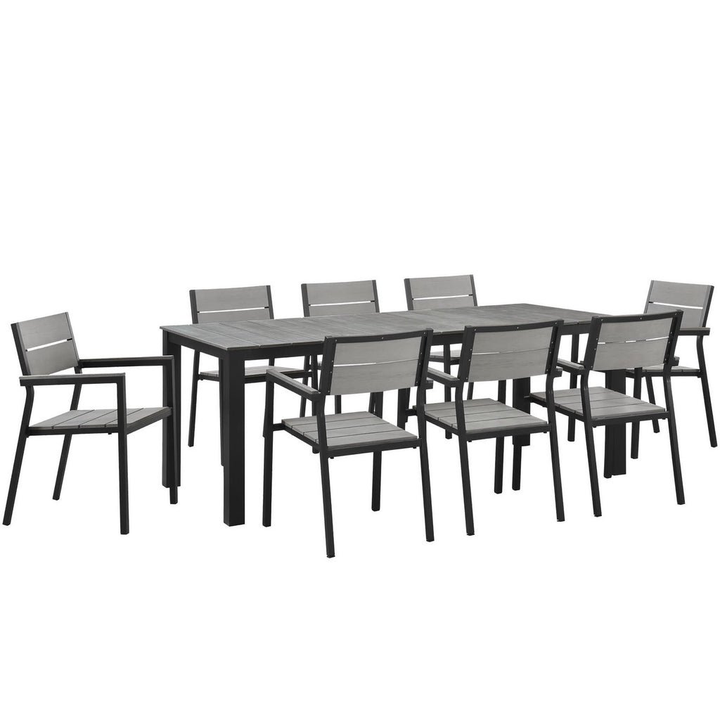 Modway Maine 9 Piece Outdoor Patio Dining Set  