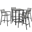 Modway Maine 5 Piece Outdoor Patio Bar Set  