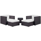 Modway Convene 5 Piece Outdoor Patio Sectional Set  