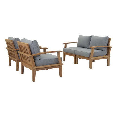 Modway Marina 4 Piece Outdoor Patio Teak Set EEI-1818