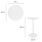 Modway Lippa 28" Round Wood Bar Table