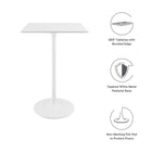 Modway Lippa 28" Square Wood Bar Table