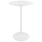 Modway Lippa 28" Round Faux Marble Bar Table  