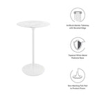 Modway Lippa 28" Round Faux Marble Bar Table