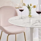 Modway Lippa 28" Round Faux Marble Bar Table