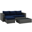 Modway Sojourn 3 Piece Outdoor Patio Sunbrella® Sectional Set EEI-1889